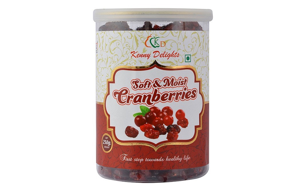 Kenny Delights Soft & Moist Cranberries    Jar  250 grams